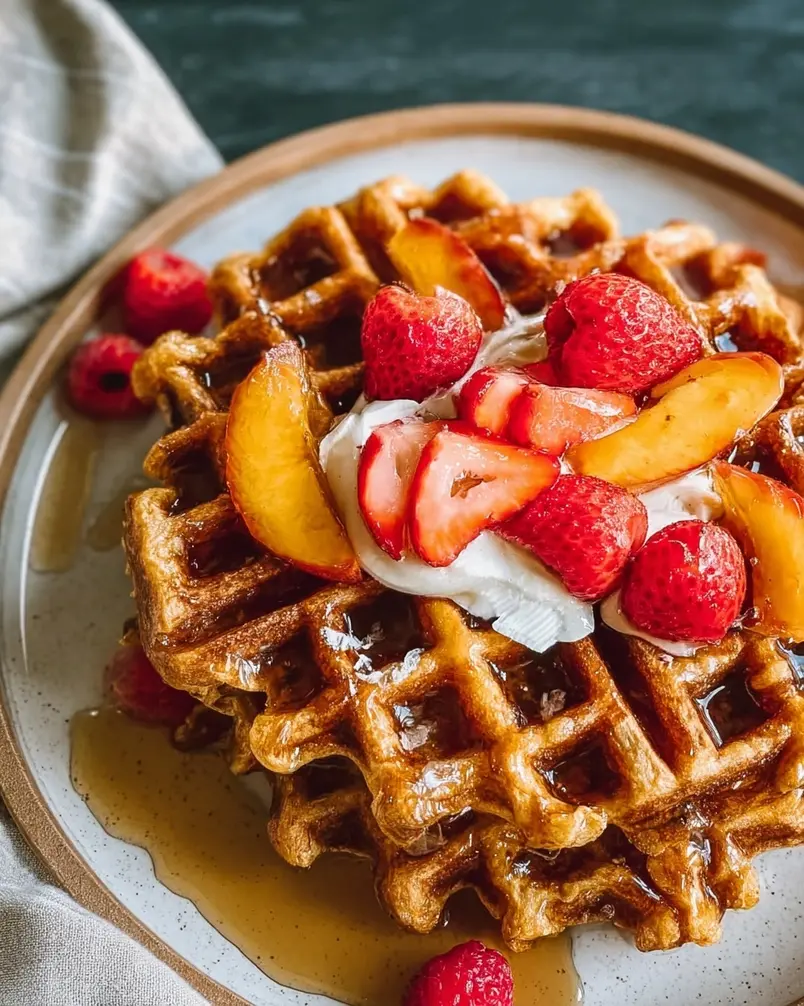 Perfected Southern Oatmeal Waffles 2 Cooking process image