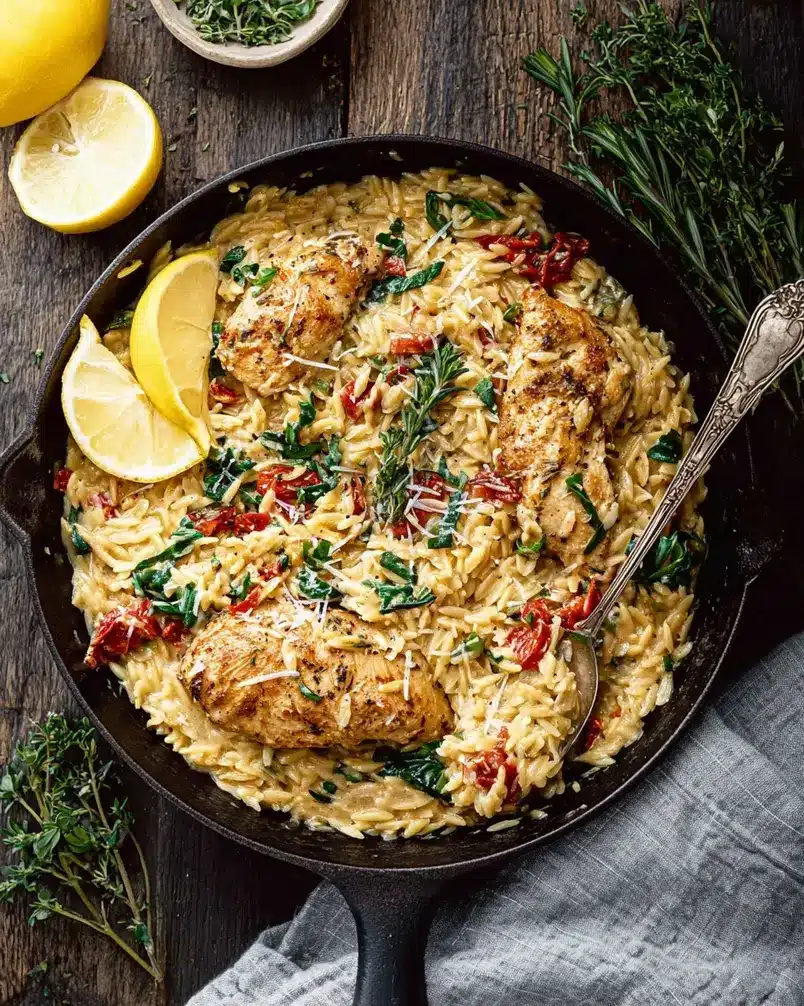 Tuscan Chicken Orzo 2 Cooking process image