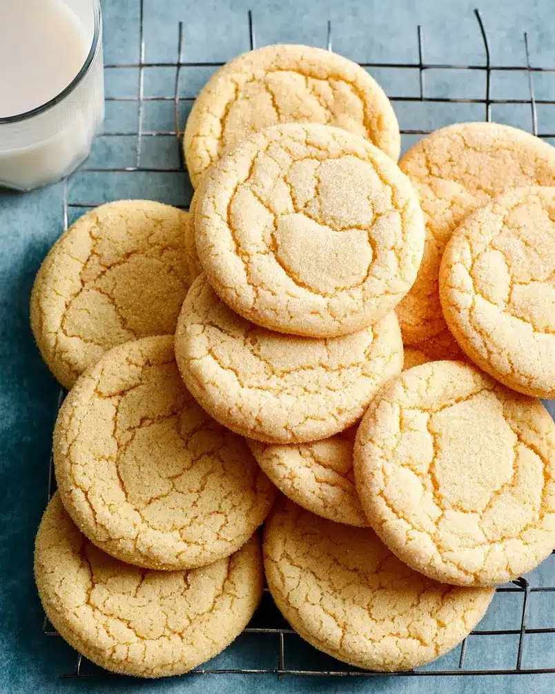Soft and Chewy Classic Vanilla Cookies 3 Ready cookies with a golden and crunchy texture