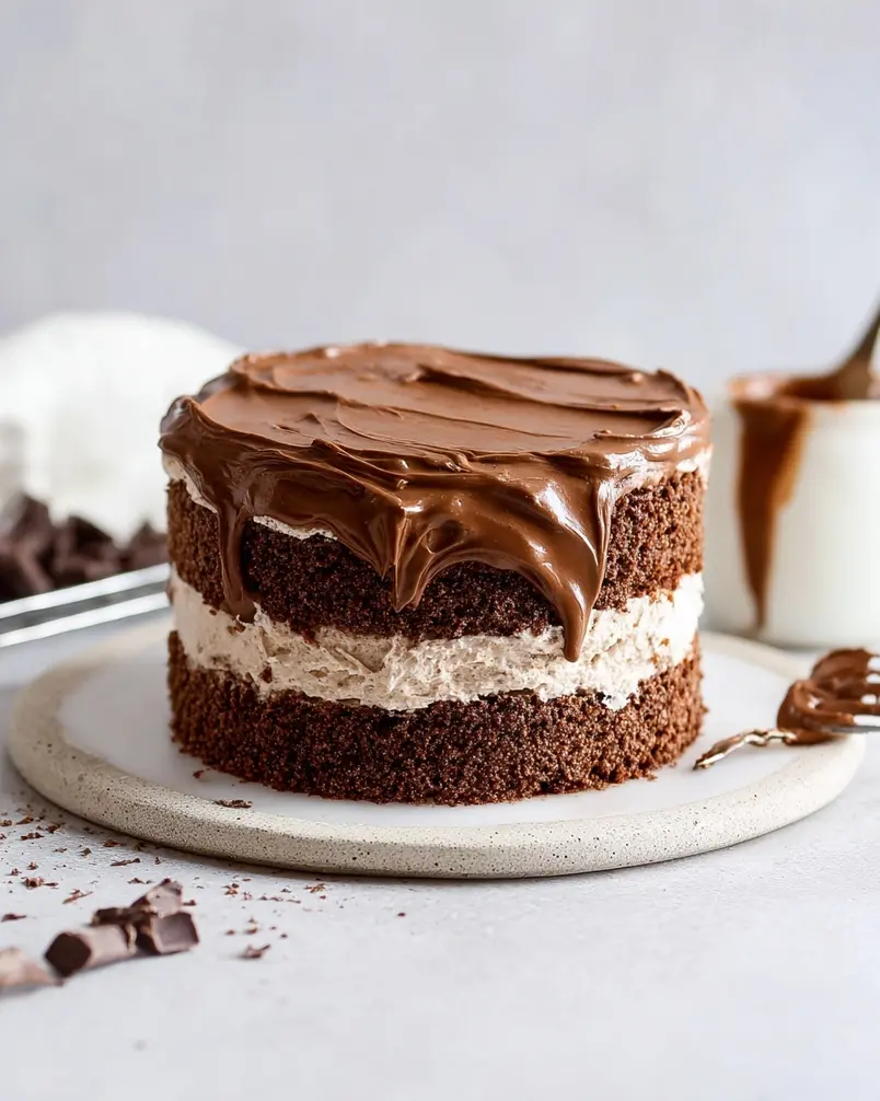 Mini Chocolate Layer Cake 2 Ingredients for assembling the mini chocolate layer cake.